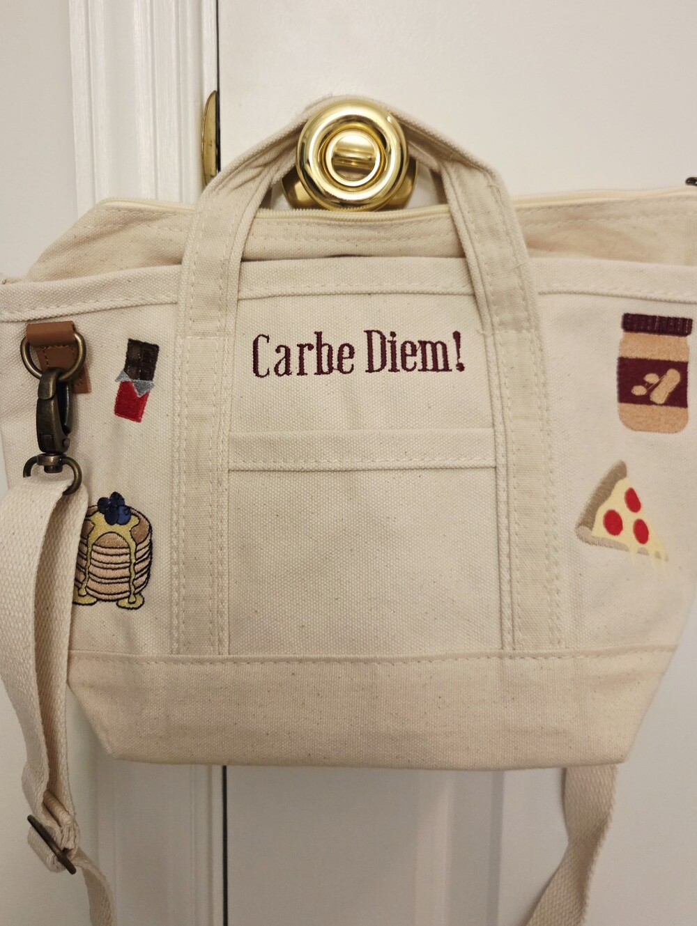 Foodie Embroidered Crossbody- One Of A Kind!